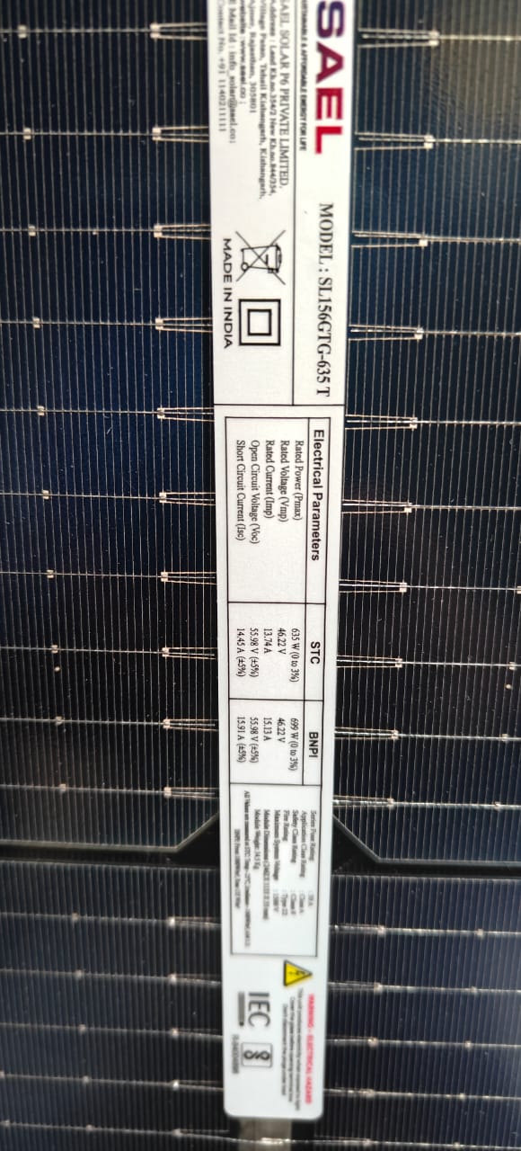 SOLAR PANEL 630WP